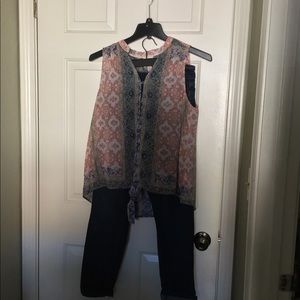 Very light colored pink /blues.